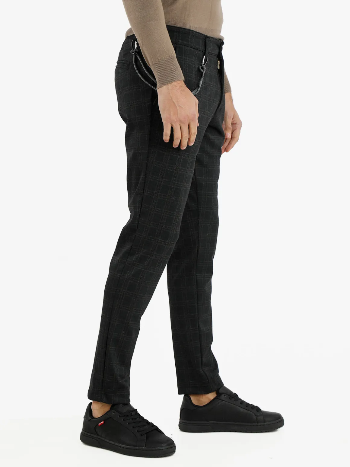 X-Cape Pantaloni casual da uomo con stampa a quadri