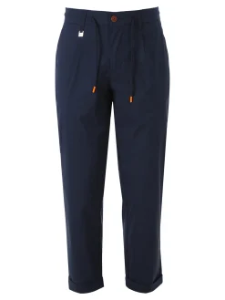 X-Cape Pantaloni da uomo in cotone tecnico con coulisse - blu scuro