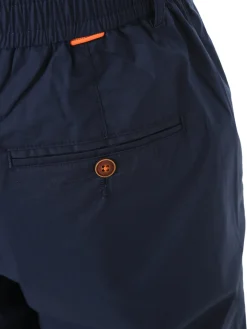 X-Cape Pantaloni da uomo in cotone tecnico con coulisse - blu scuro