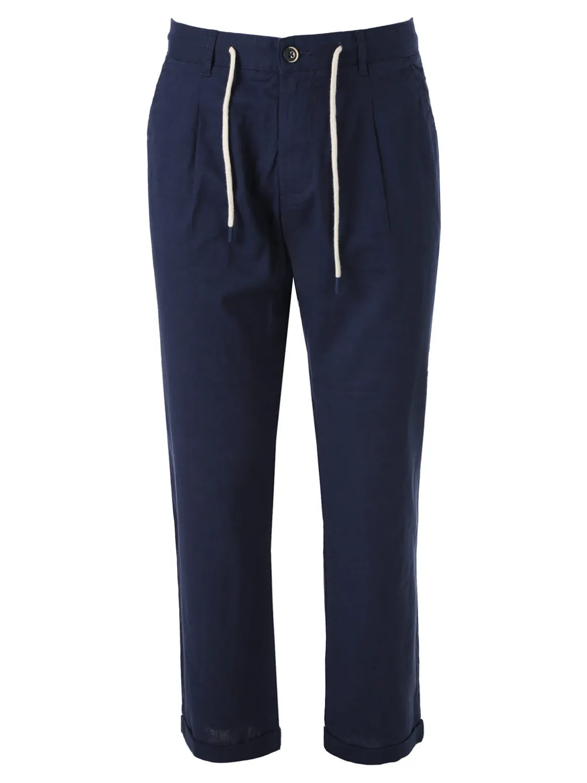 X-Cape Pantaloni da uomo in misto lino e cotone - blu scuro