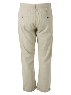 X-Cape Pantaloni da uomo in misto lino e cotone - sabbia