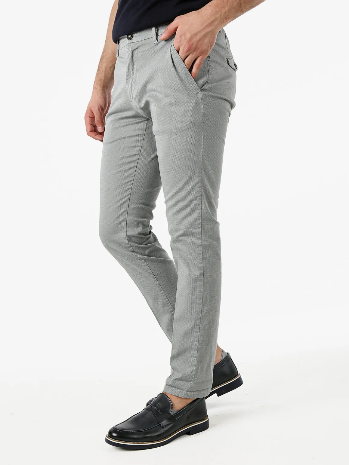 X-Cape Pantaloni slim fit da uomo in cotone - grigio