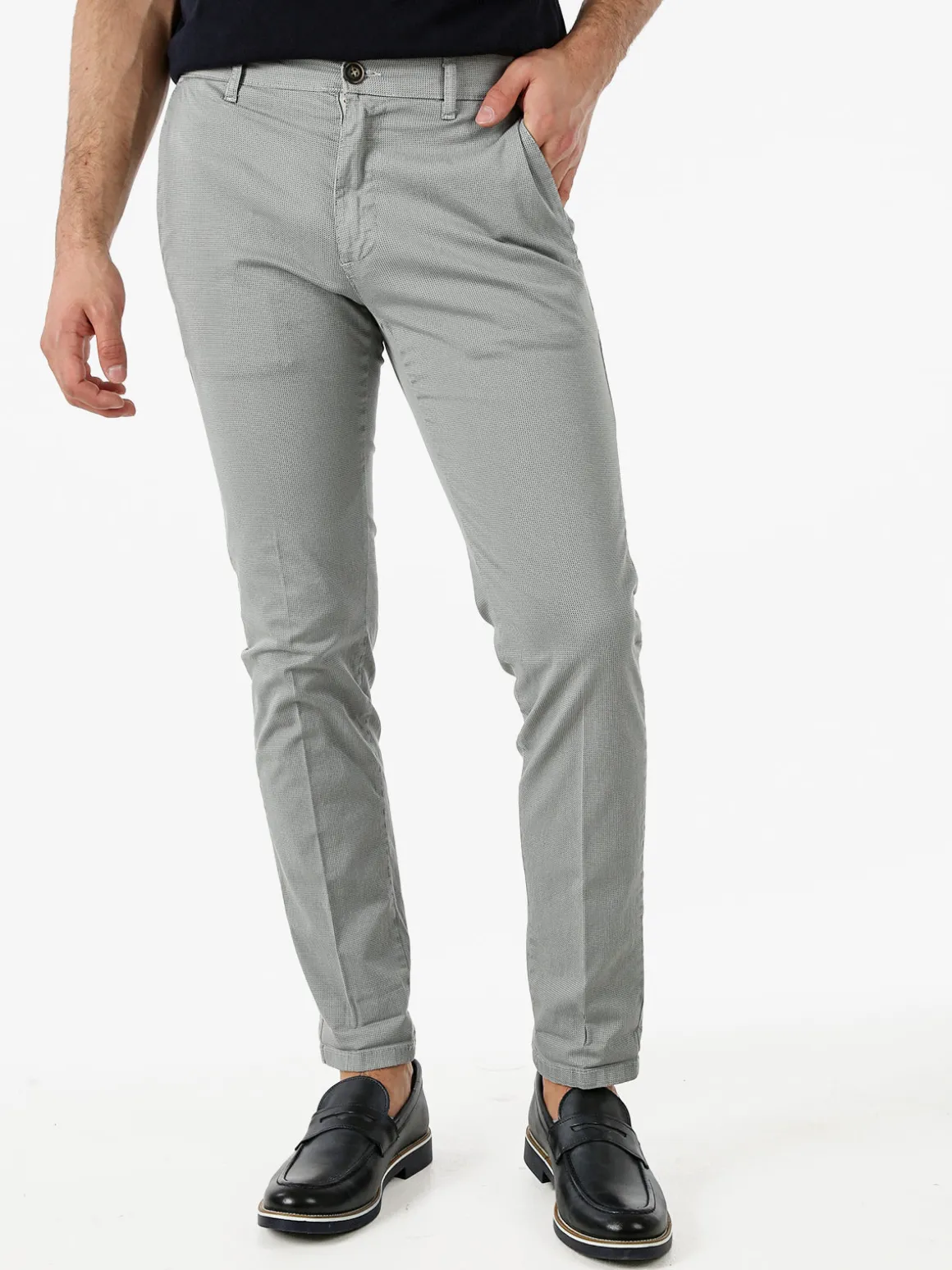 X-Cape Pantaloni slim fit da uomo in cotone - grigio