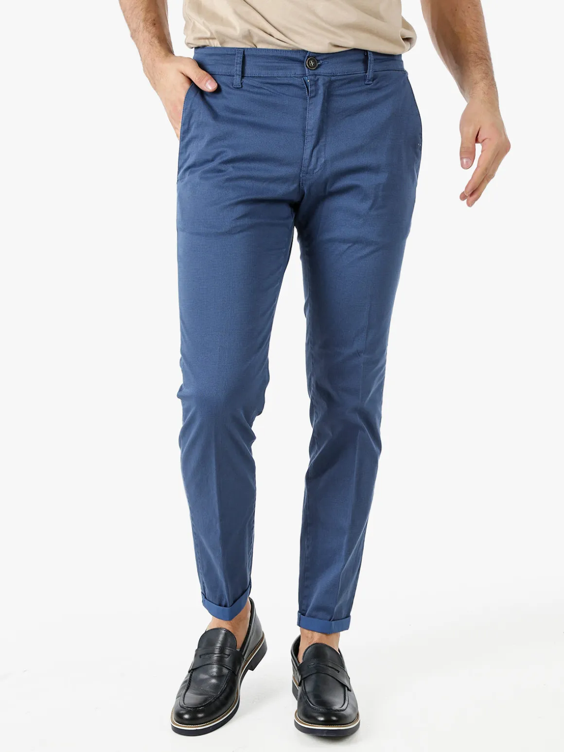 X-Cape Pantaloni slim fit da uomo in cotone - blu