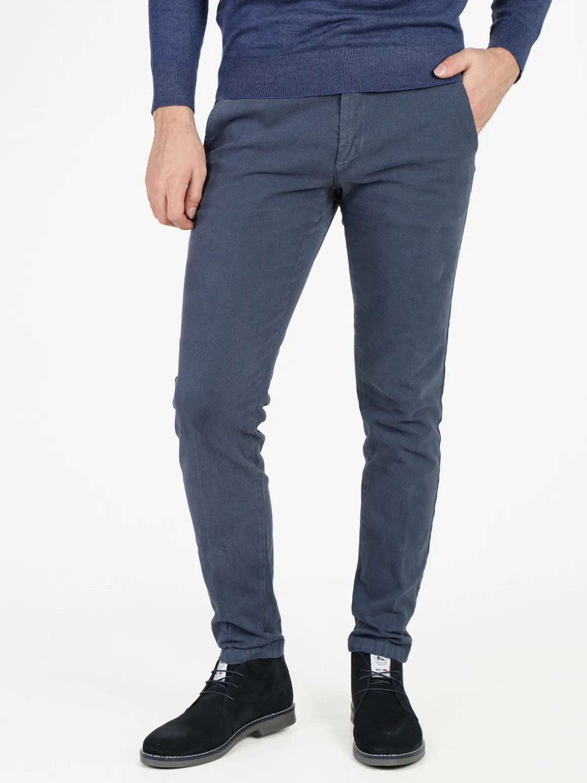 X-Cape Pantaloni slim fit da uomo in cotonte texturizzato