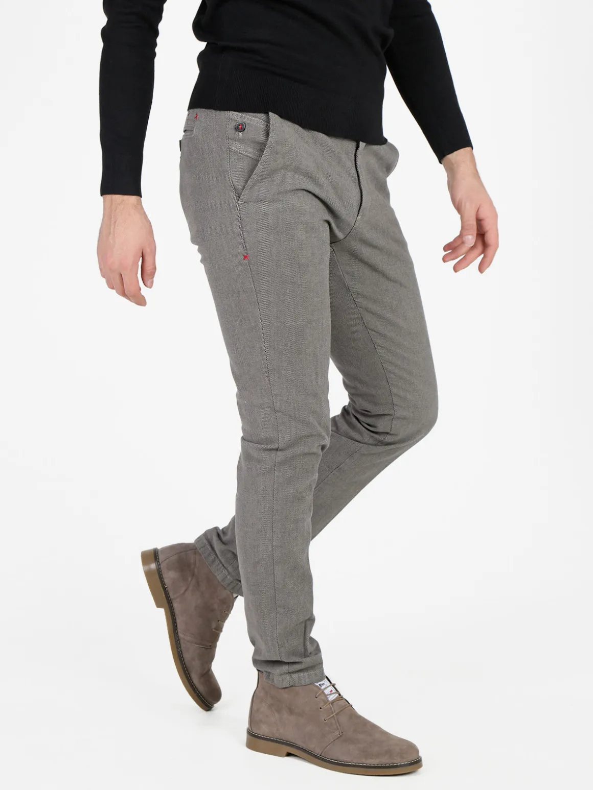X-Cape Pantaloni slim fit da uomo in cotonte texturizzato