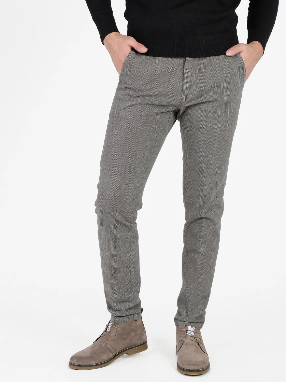 X-Cape Pantaloni slim fit da uomo in cotonte texturizzato