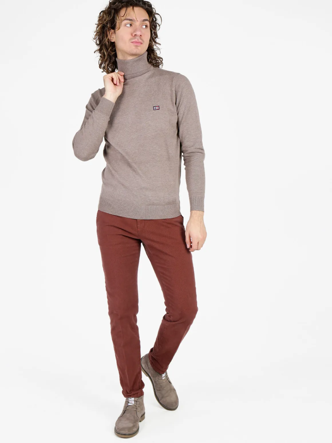 X-Cape Pantaloni slim fit da uomo in cotonte texturizzato