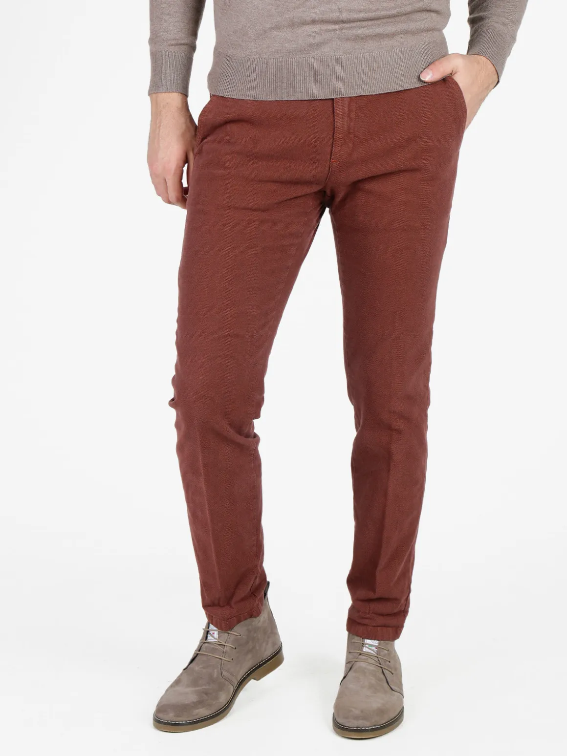 X-Cape Pantaloni slim fit da uomo in cotonte texturizzato