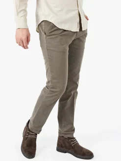X-Cape Pantaloni uomo slim fit con stampa micro texture - tabacco