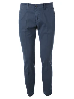 X-Cape Pantaloni uomo slim fit con stampa micro texture - blu