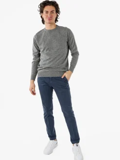 X-Cape Pantaloni uomo slim fit con stampa micro texture - blu