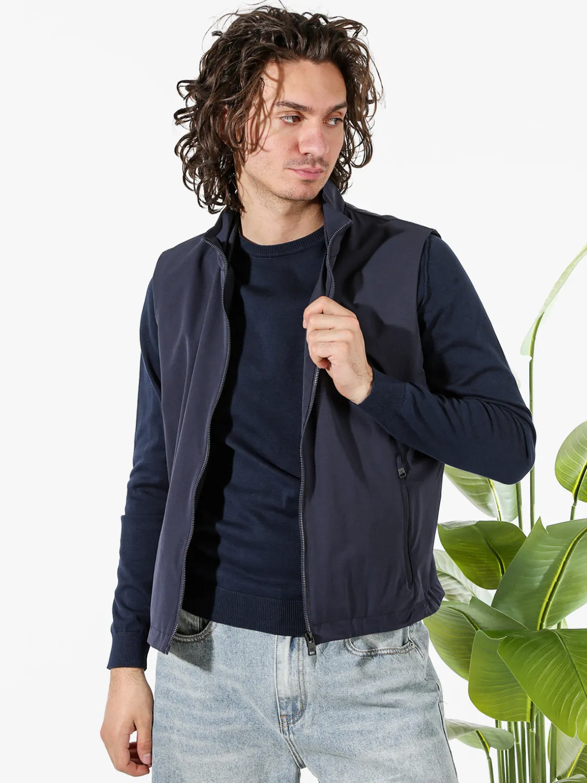 X-Cape Smanicato da uomo leggero e antivento - blu scuro