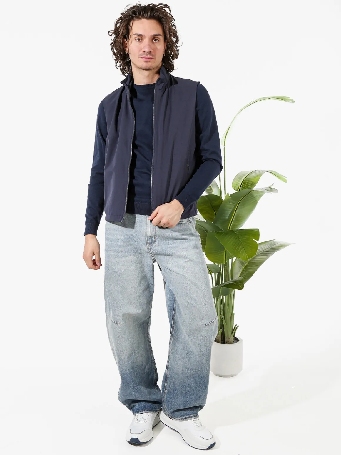X-Cape Smanicato da uomo leggero e antivento - blu scuro