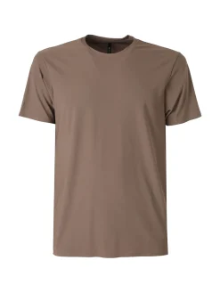 X-Cape T-shirt girocollo da uomo in tessuto tecnico traspirante - marrone