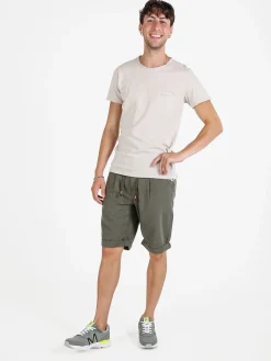 X-Cape T-shirt uomo in cotone con taschino - beige