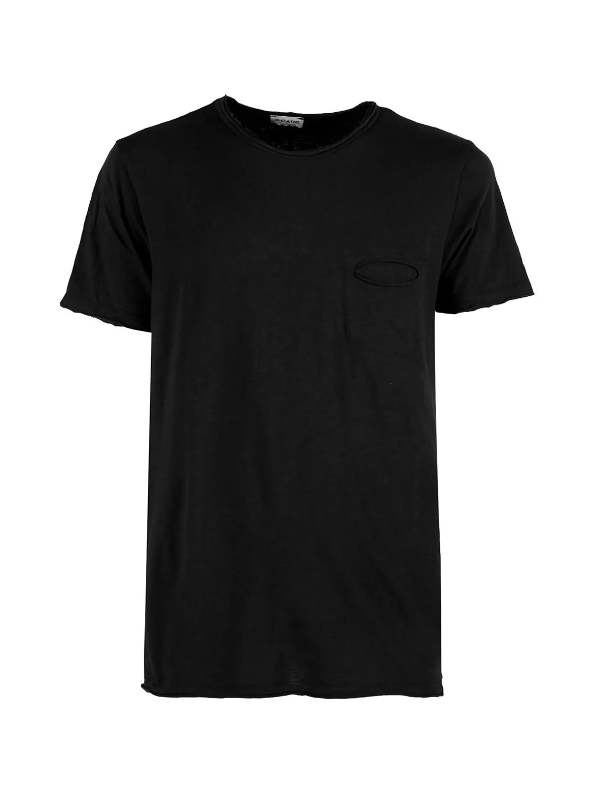 X-Cape T-shirt uomo in cotone con taschino - nero
