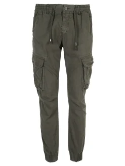 X-Feel Pantaloni casual da uomo con tasconi laterali e polsini