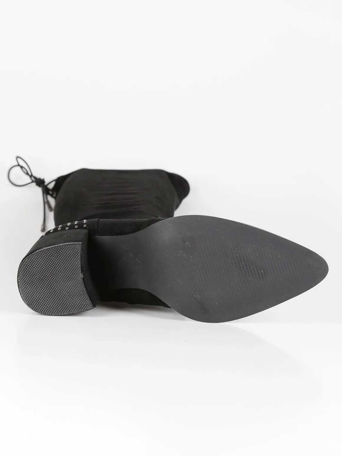 Xti Stivali alti donna a punta con borchie