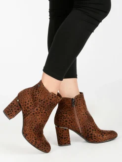 Xti Tronchetti donna animalier con tacco