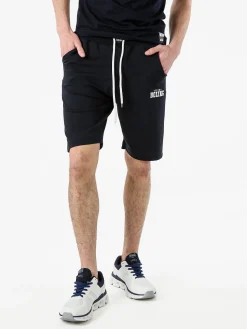 Xtreme Boxing Bermuda da uomo in cotone con coulisse e logo - blu scuro