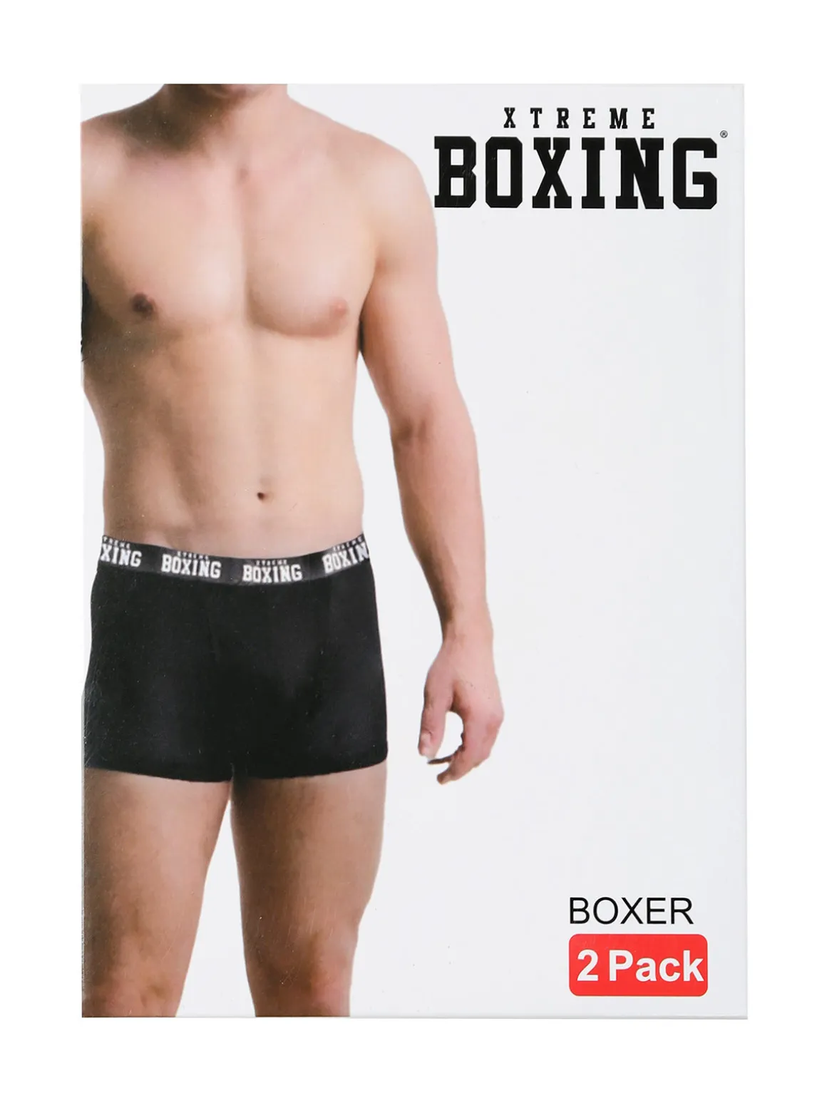 Xtreme Boxing Confezione da 2 boxer uomo in cotone - nero