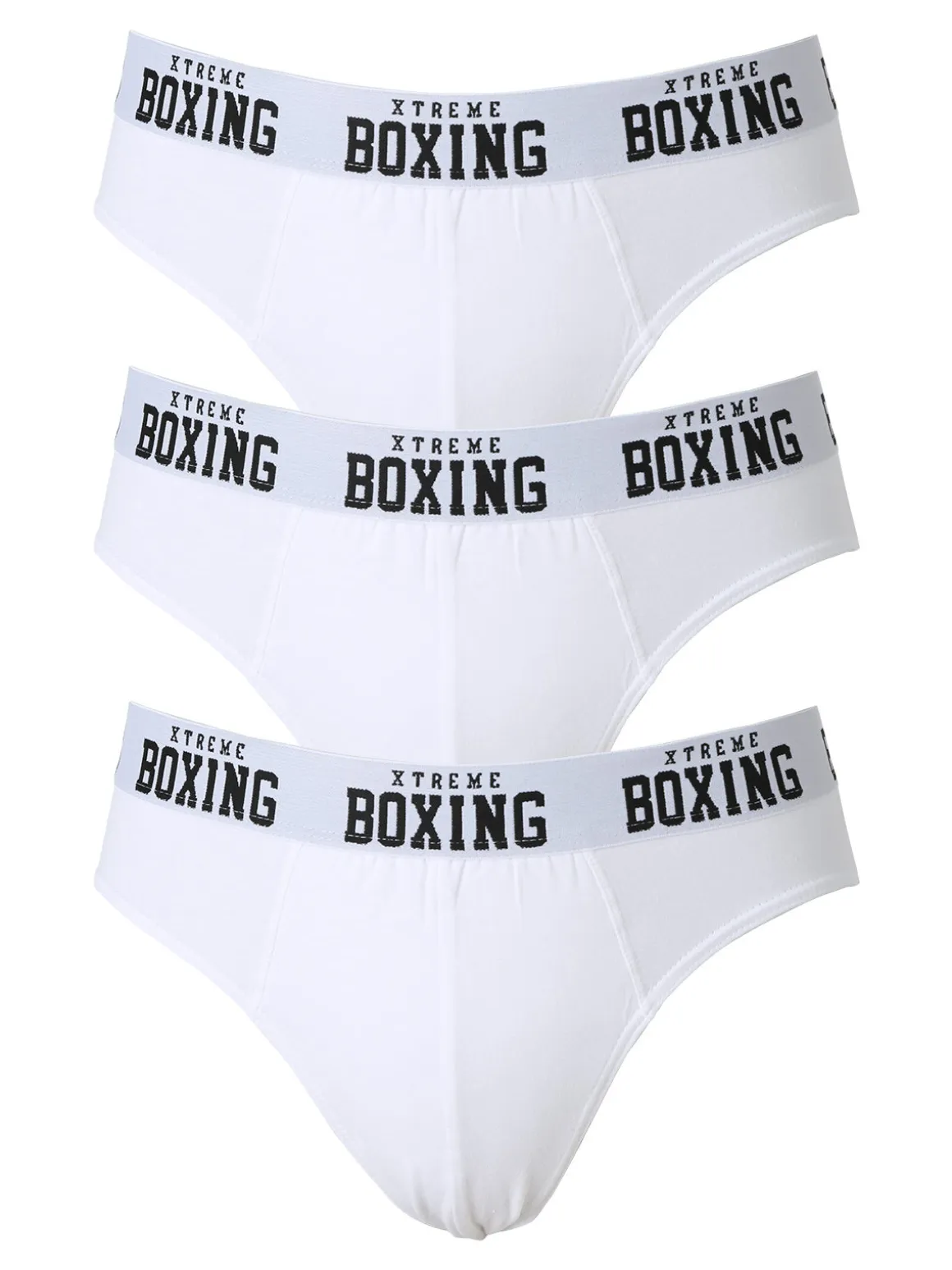 Xtreme Boxing Confezione da 3 slip uomo in cotone - bianco