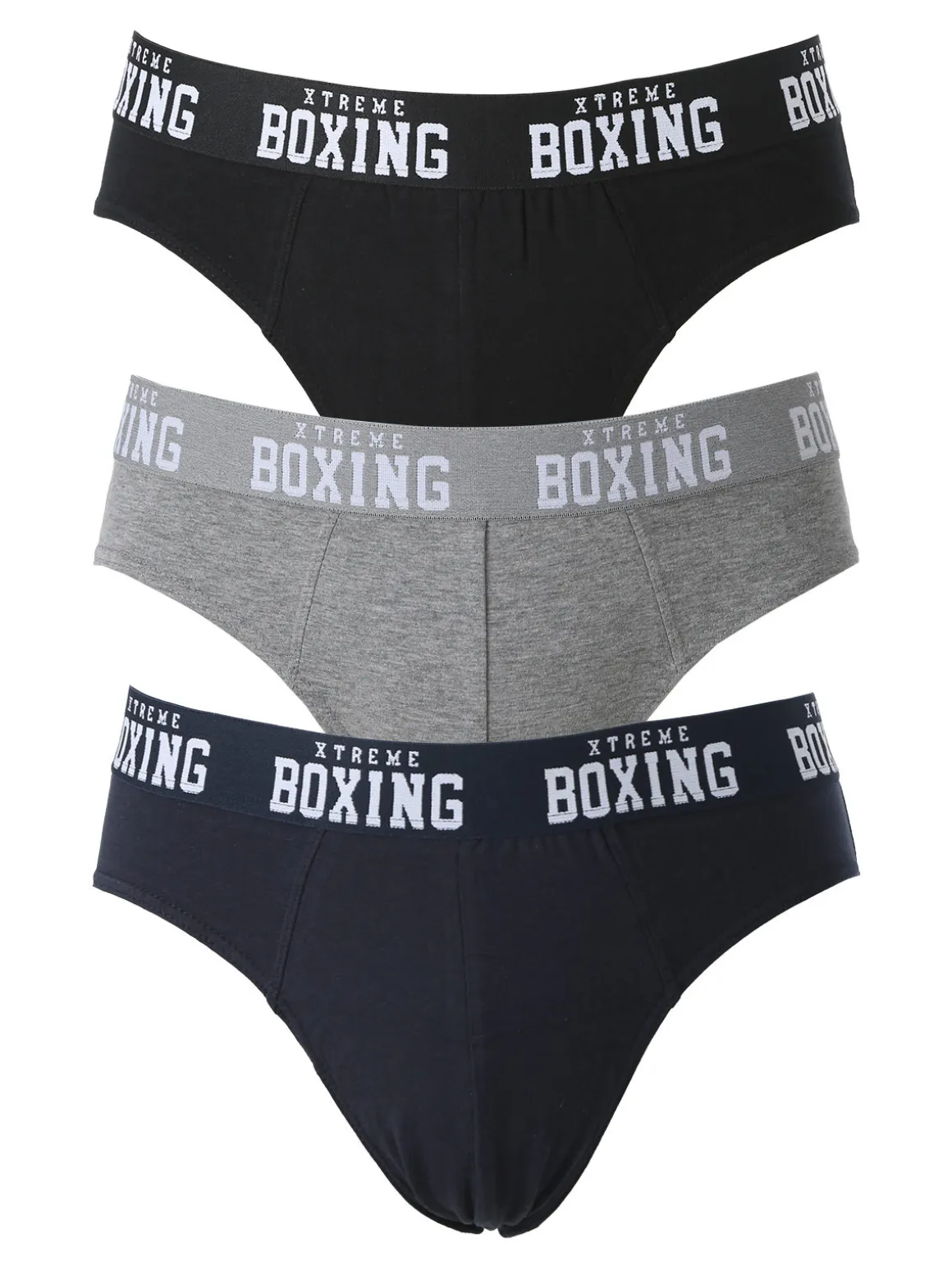 Xtreme Boxing Confezione da 3 slip uomo in cotone