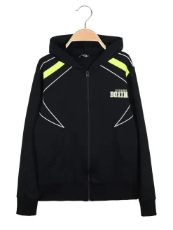 Xtreme Boxing Felpa da ragazzo in cotone con cappuccio e zip - blu scuro