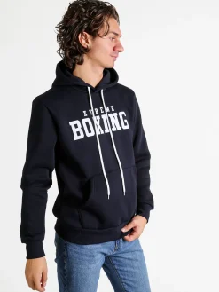 Xtreme Boxing Felpa da uomo con cappuccio - blu scuro