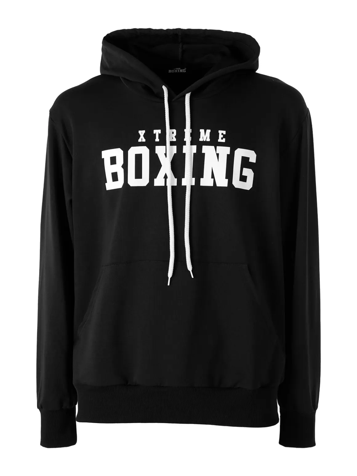 Xtreme Boxing Felpa da uomo in cotone con cappuccio e logo - nero