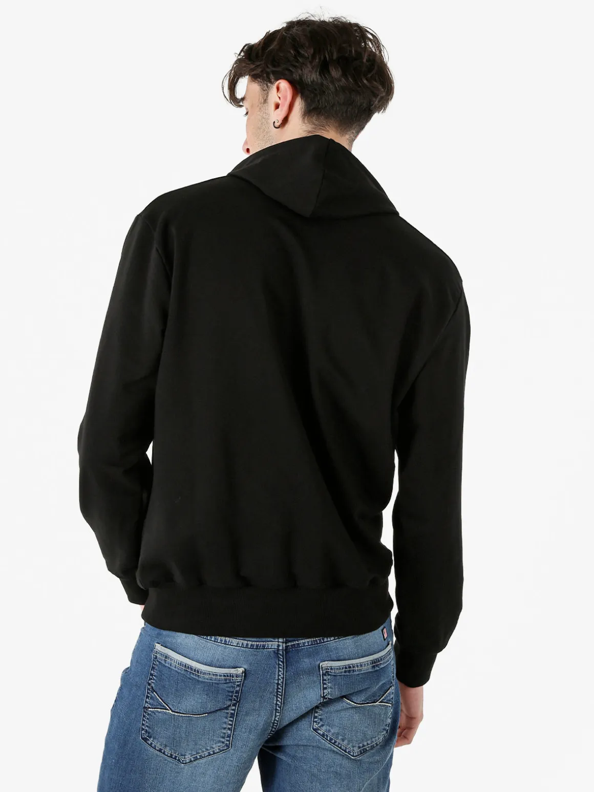 Xtreme Boxing Felpa da uomo in cotone con cappuccio e logo - nero