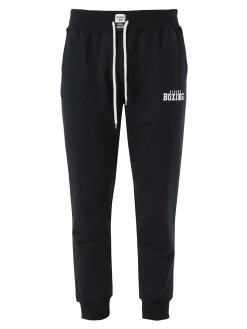 Xtreme Boxing Pantaloni sportivi da uomo in cotone con coulisse e polsini - blu scuro