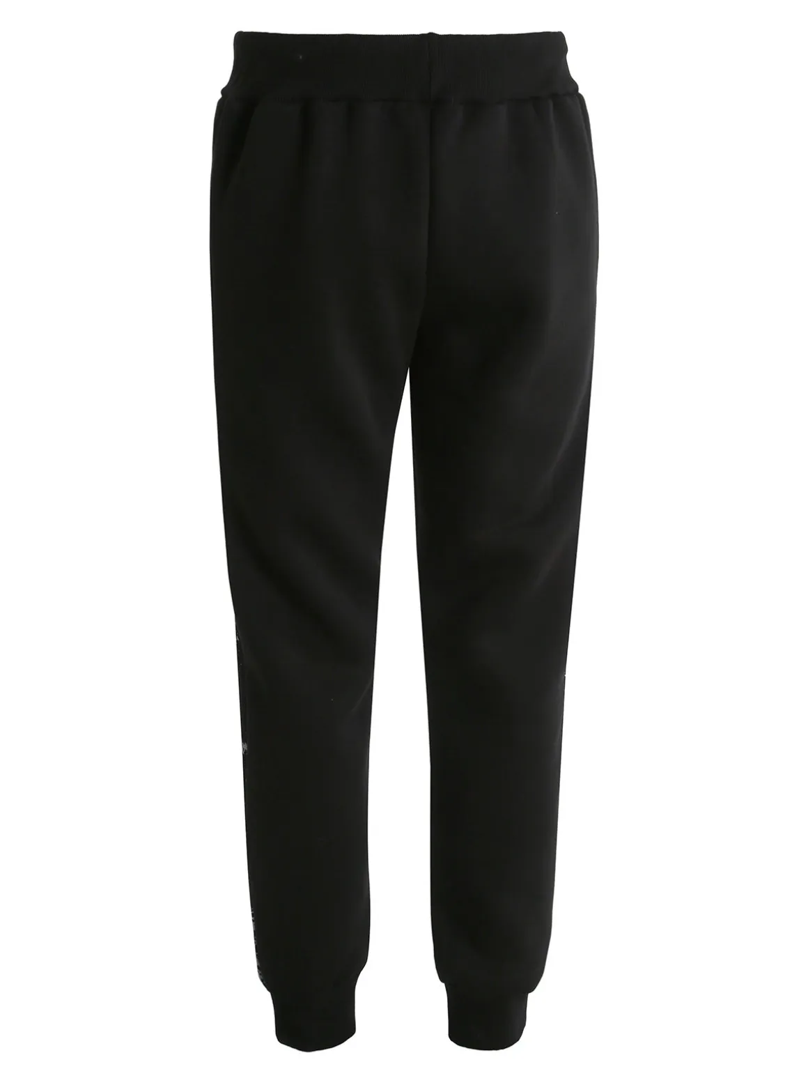 Xtreme Boxing Pantaloni tuta da uomo felpati con polsini - nero