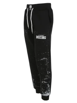 Xtreme Boxing Pantaloni tuta da uomo felpati con polsini - nero