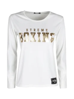 Xtreme Boxing T-shirt donna sportiva a maniche lunghe con scritta