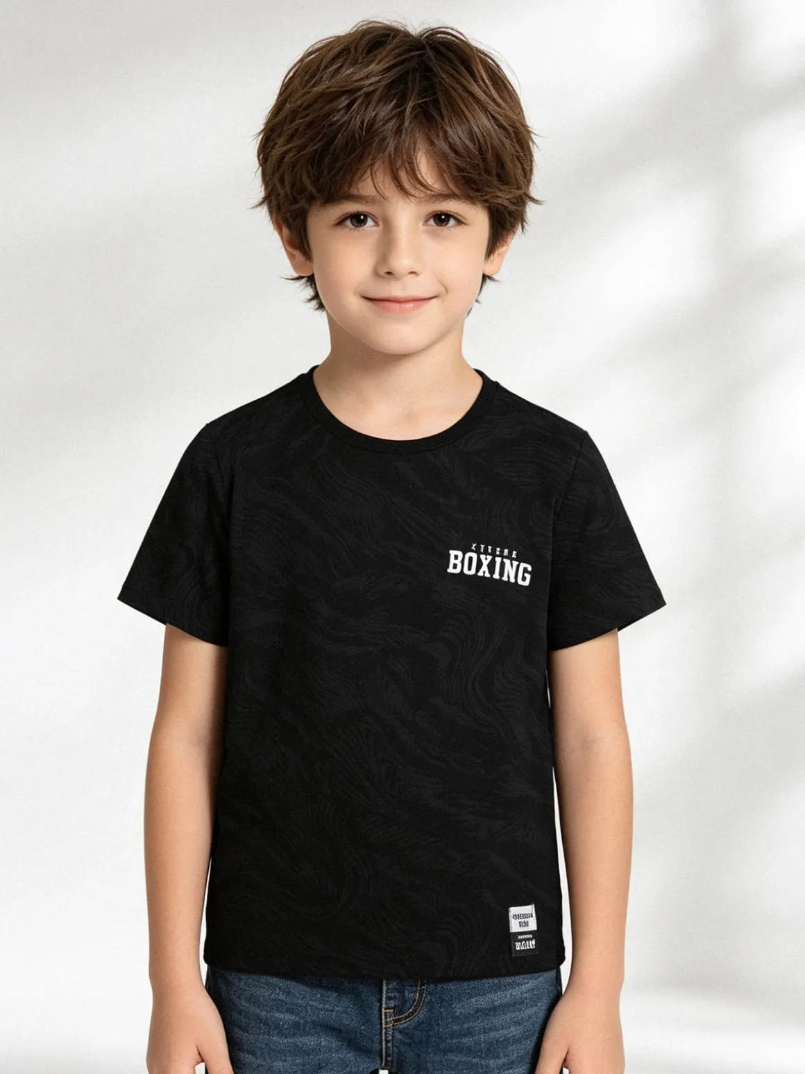 Xtreme Boxing T-shirt girocollo da ragazzo - nero