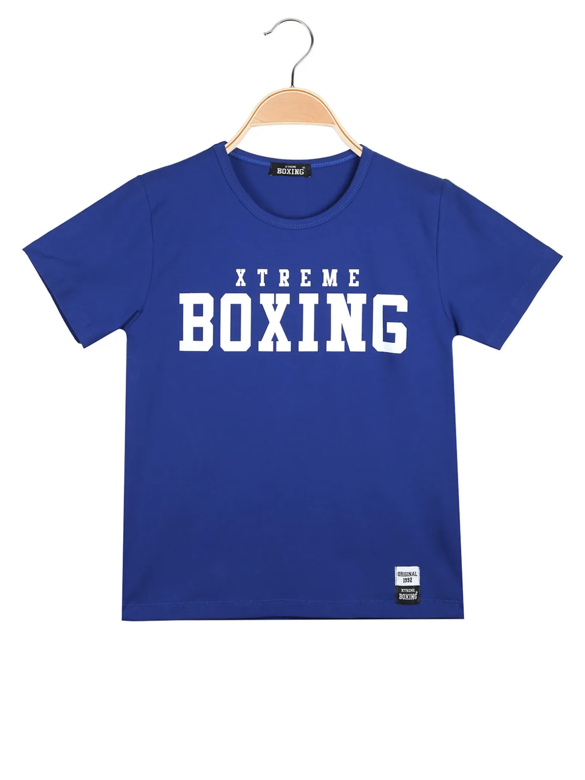 Xtreme Boxing T-shirt girocollo da ragazzo in cotone con logo - blu
