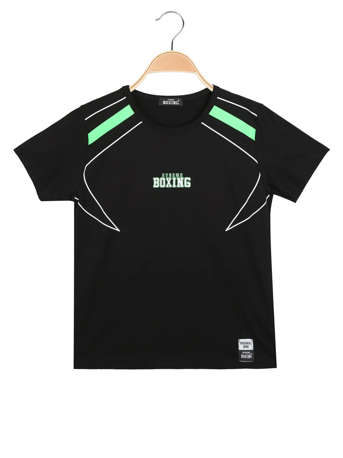 Xtreme Boxing T-shirt girocollo da ragazzo in cotone con logo - nero