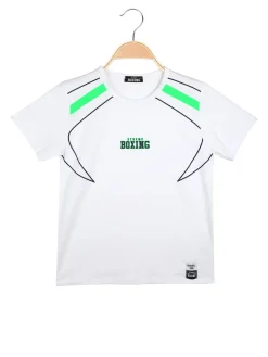 Xtreme Boxing T-shirt girocollo da ragazzo in cotone con logo - bianco