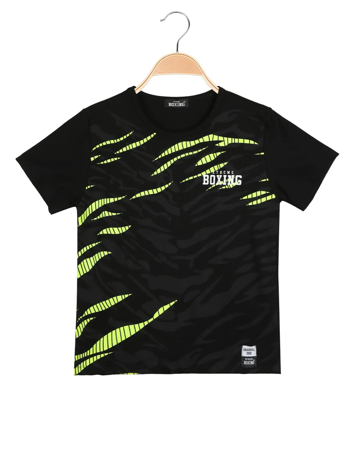 Xtreme Boxing T-shirt girocollo da ragazzo in cotone con stampe - nero