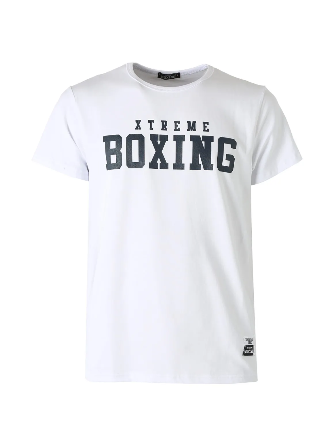Xtreme Boxing T-shirt girocollo da uomo in cotone con logo - bianco