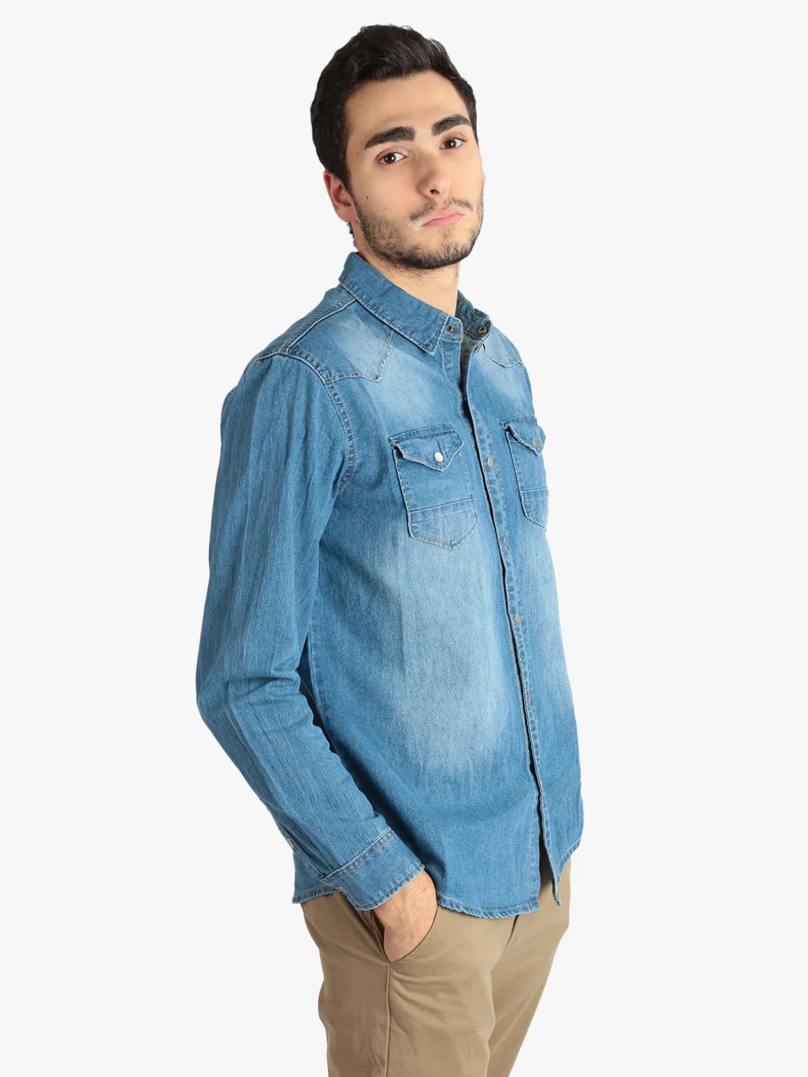Yes Design Camicia uomo in jeans