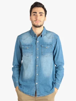 Yes Design Camicia uomo in jeans