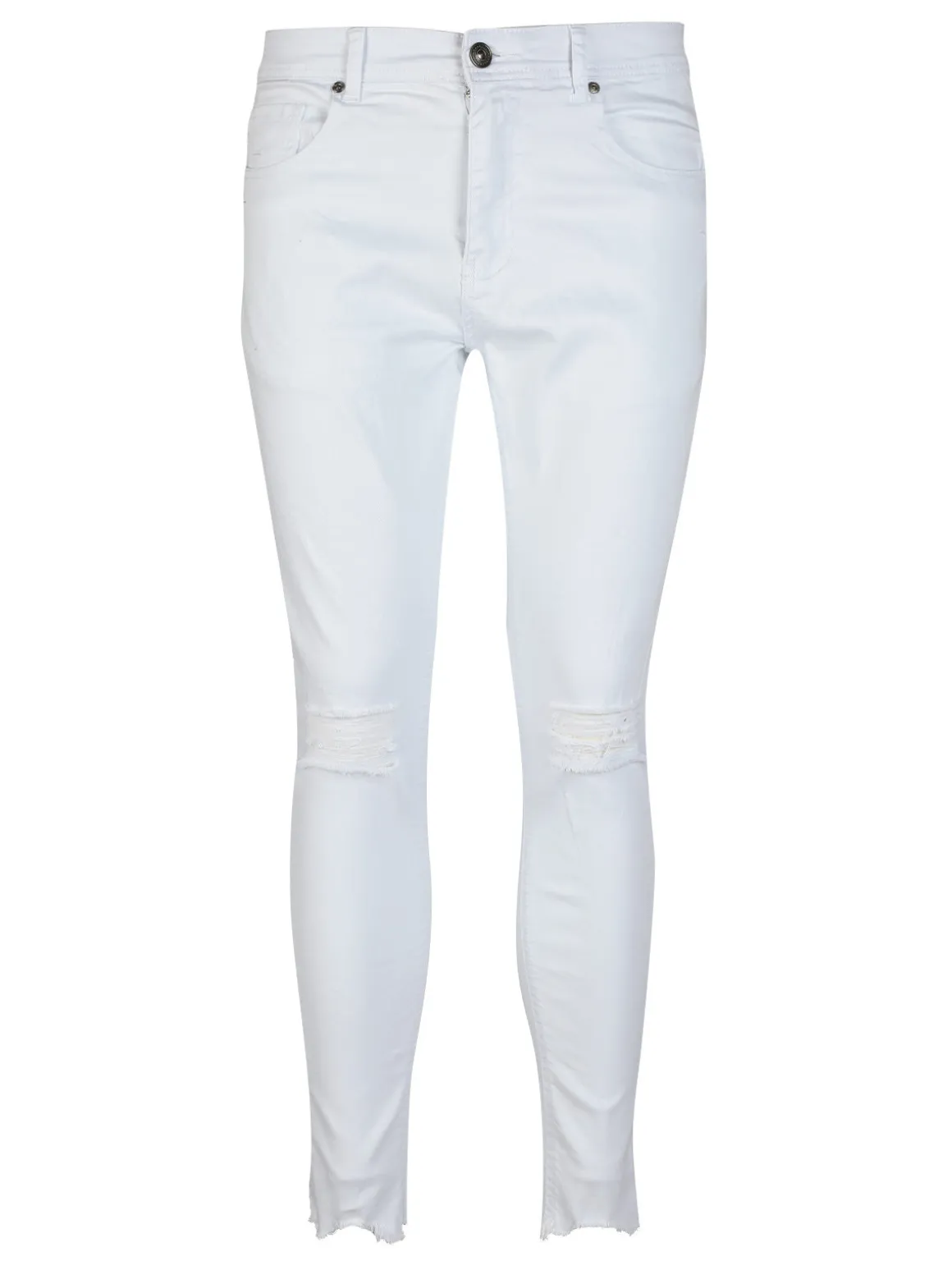 Yes Design Pantaloni bianchi da uomo in cotone