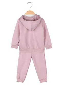 Yes! Do Kid'S Completo 3 pezzi da neonata con cappuccio e zip - rosa