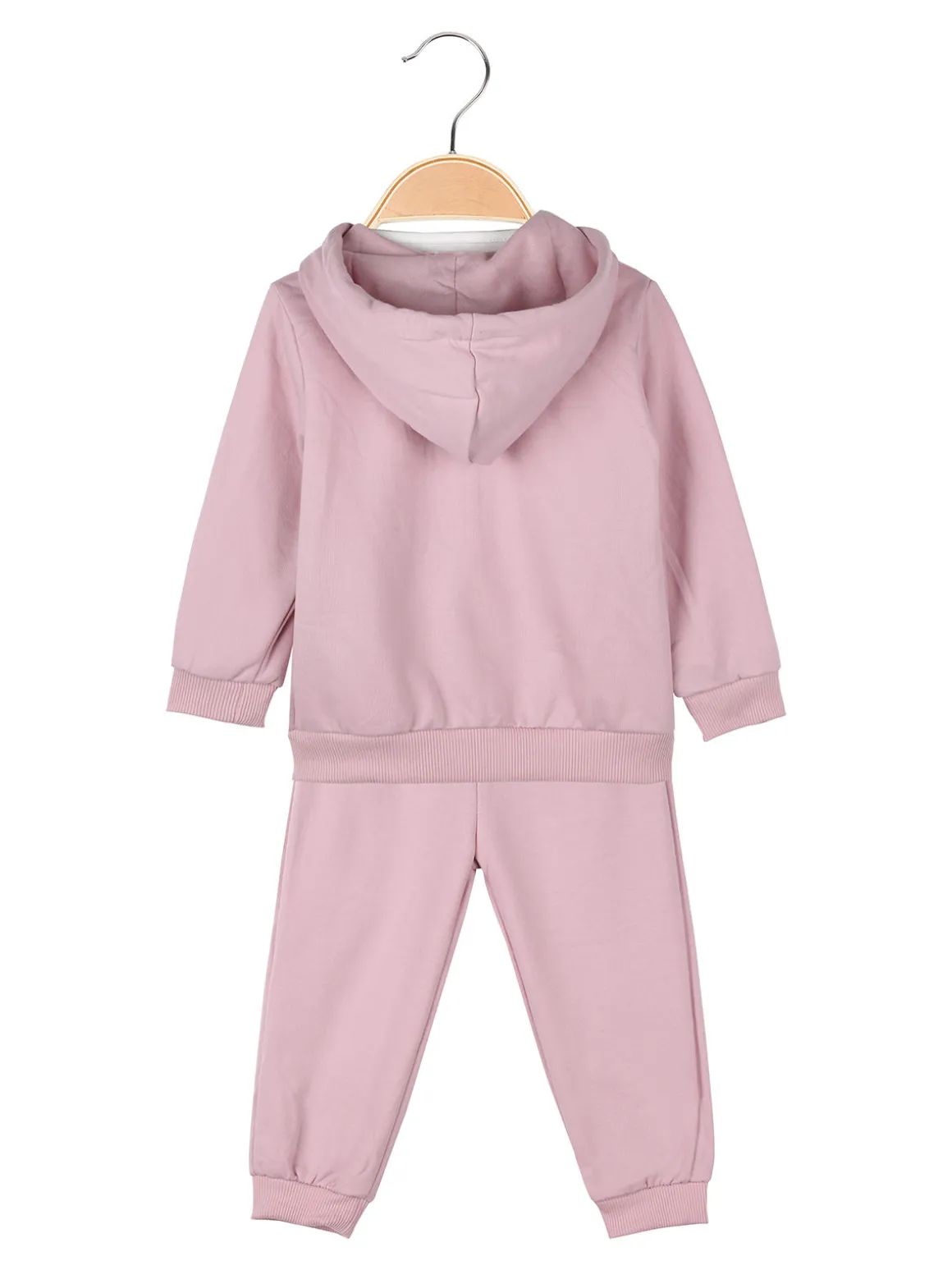 Yes! Do Kid'S Completo 3 pezzi da neonata con cappuccio e zip - rosa