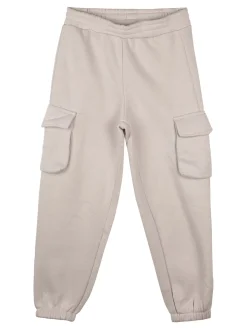 Yes! Do Kid'S Completo tuta da bambina felpata 2 pezzi con pantaloni cargo - beige