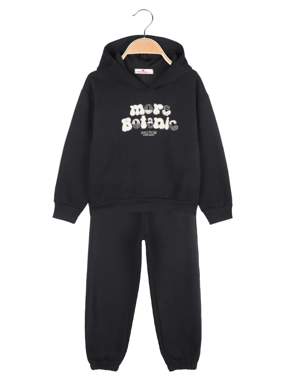 Yes! Do Kid'S Completo tuta felpata da bambina 2 pezzi con cappuccio