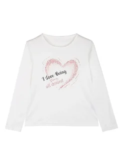 Yes! Do Kid'S Completo tuta 3 pezzi da bambina con felpa brillantinata e strass - rosa